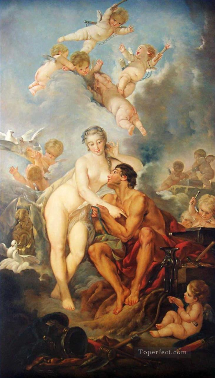The Visit of Venus to Vulcan Francois Boucher classic Rococo Oil Paintings
